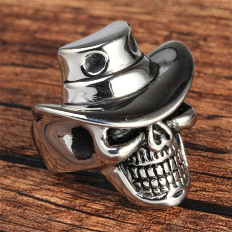 Cowboy Hat Creative Skull Ring