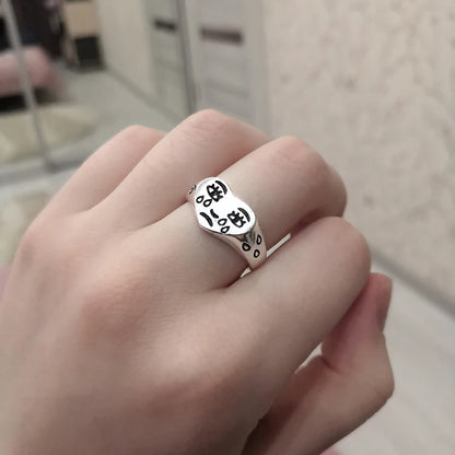 Cry Face Statement Ring – Adjustable Cute & Trendy Women’s Ring