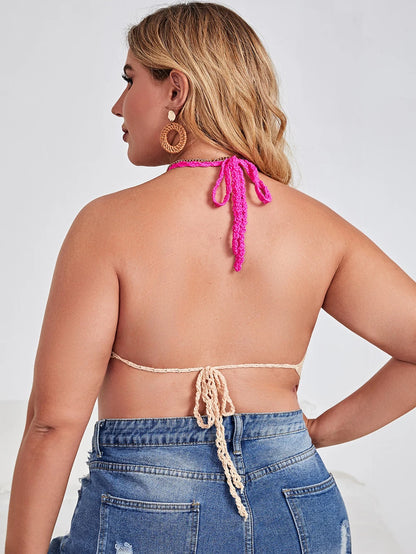 Super Creative Design Crochet Strapless Bikini Suit