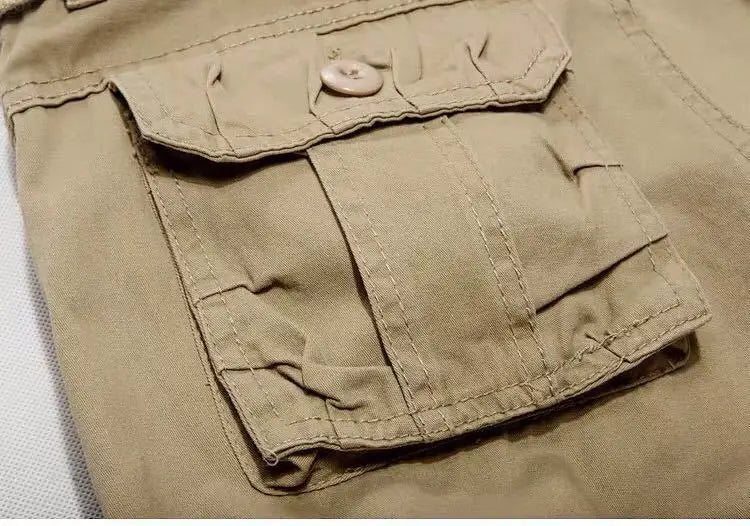 Casual Street Style Long Oversize Men Cotton Cargo Shorts