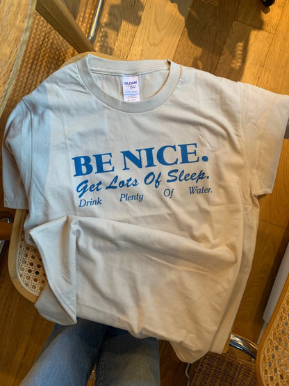 Be Nice Graphic Tee Womens Oversized Aesthetic T Shirt Inspirational Quote Harajuku Tumblr Grunge Top
