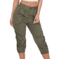 Casual Women's Relaxed-Fit Cargo Capri Pants