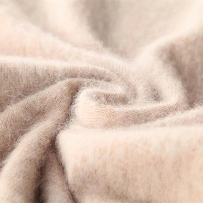 Womens Snow Flake Theme Mink Cashmere Sweaters