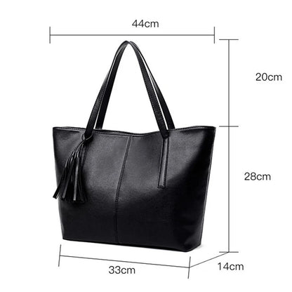 Women S Leather Shoulder Bag Fashion Handbag With Retro Embossing Large Tote Purse Stylish Ladies Tote Bag