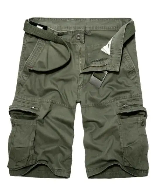 Casual Street Style Long Oversize Men Cotton Cargo Shorts