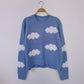 Cartoon Cloud Companions Sweater