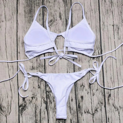 Stylish Hollow Out High Cut Micro Womens Swimsuit