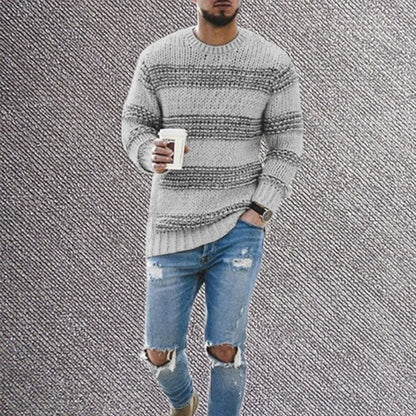 2025 Mens Winter Knitted Sweater High Quality Cotton Crew Neck Pullover Casual Knitwear For Cold Weather