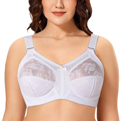 Sexy Lace Push-Up Bra – Wire-Free, Unlined, Full Coverage, Plus Size Women’s Lingerie