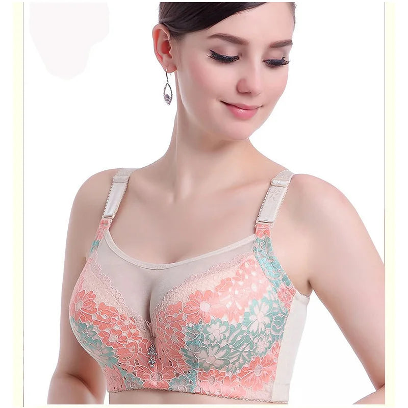 Huge Women S Bra 38 54 Full Cup D E F G Cotton Lingerie Sexy Lace Minimizer Push Up Padded Underwire Bralette