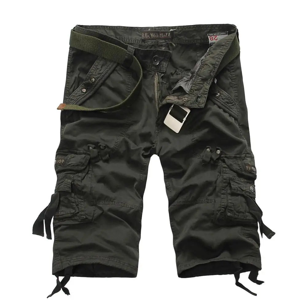 Plus Size Zipper Packs Mens Military Cargo Shorts