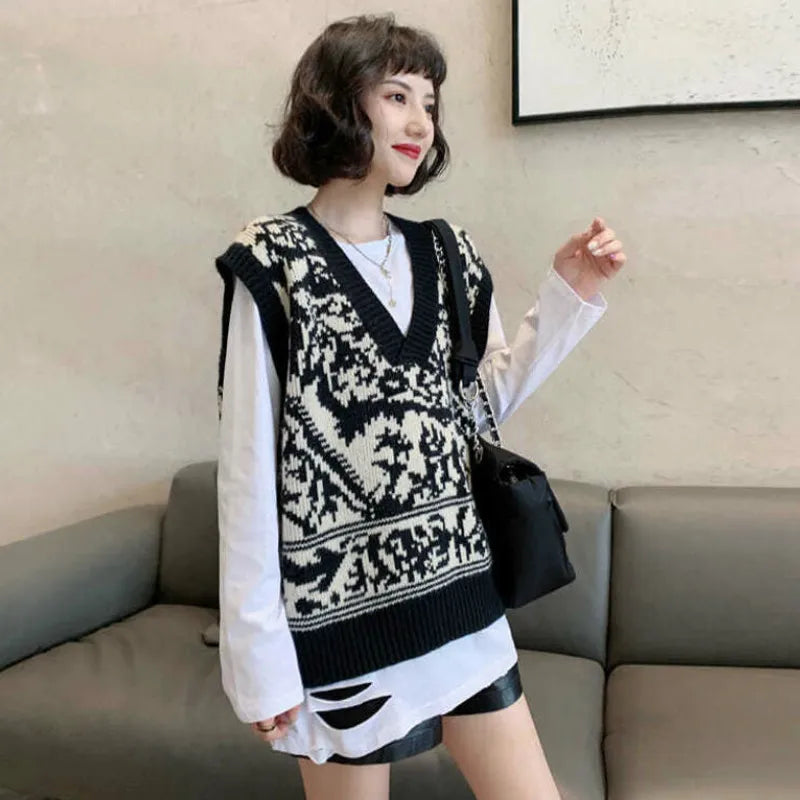 Womens Korean Style Sleeveless Cute Vest
