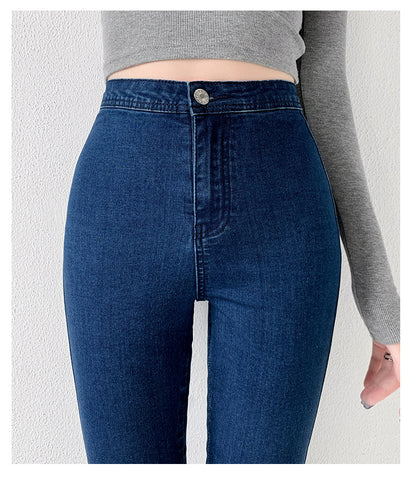 Vintage Style Streetwear High Waisted Women Jeans