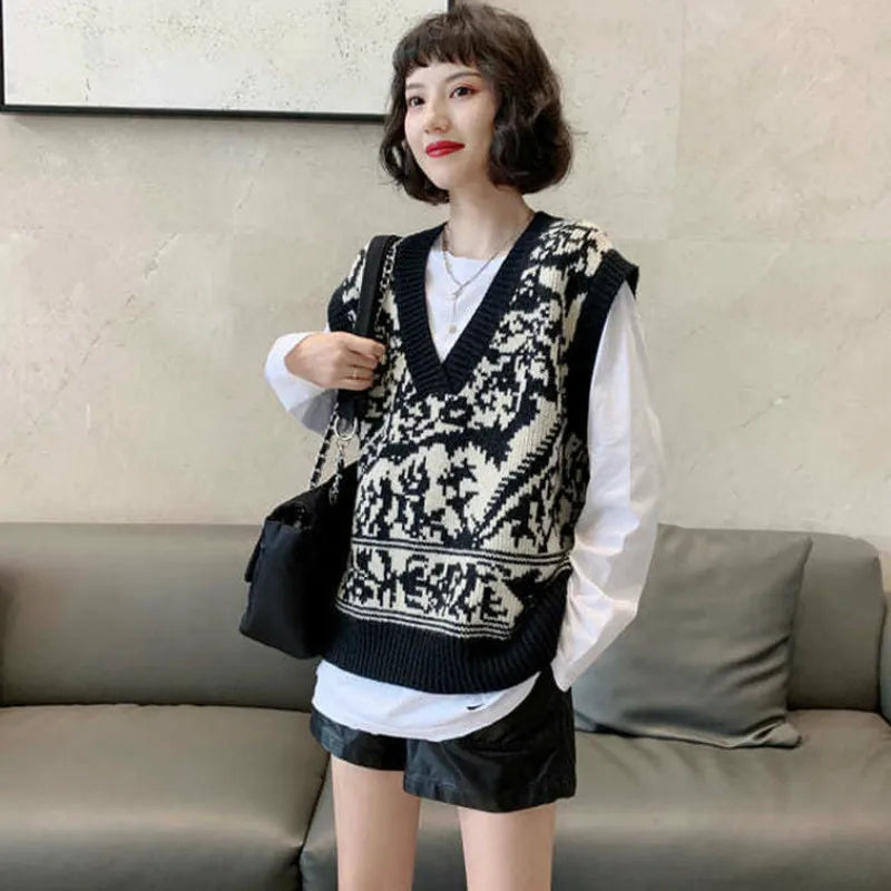 Womens Korean Style Sleeveless Cute Vest