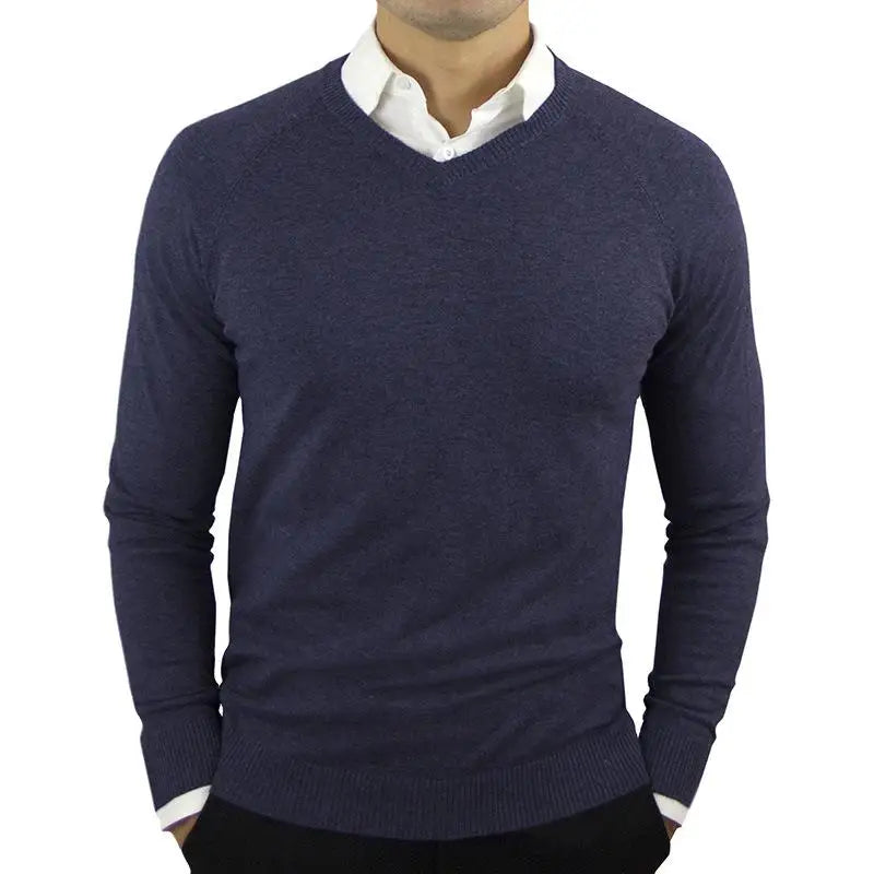 2025 Mens Winter Knitted Sweater High Quality Cotton Crew Neck Pullover Casual Knitwear For Cold Weather