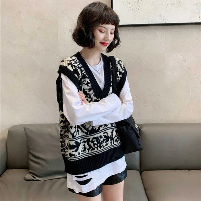 Womens Korean Style Sleeveless Cute Vest