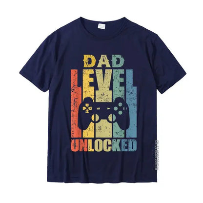 Dad Level Unlocked Soon To Be Father Cotton T-Shirt