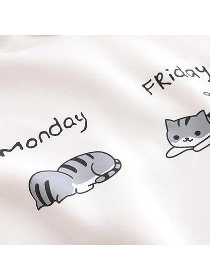 Meow Monday Friday Soft Cotton Hoodies