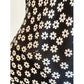 French Style Flare One Shoulder Daisy Printed Summer Dress