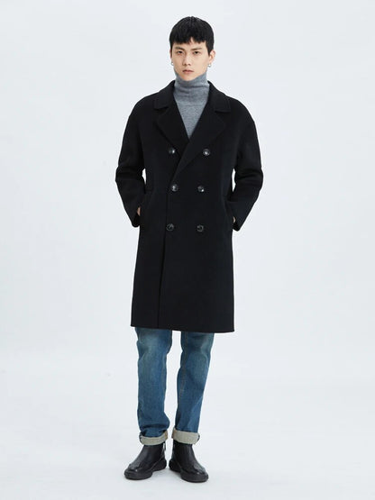 Men's Korean-Style Double-Faced Cashmere Coats