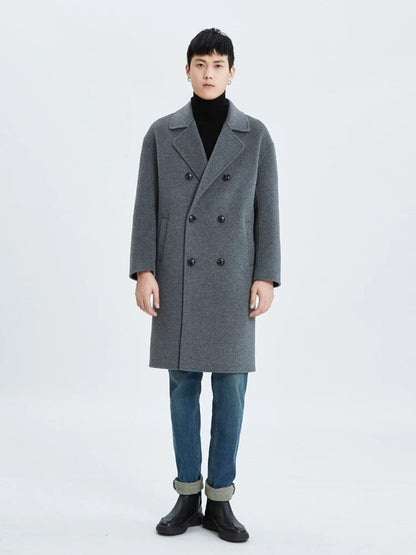 Men's Korean-Style Double-Faced Cashmere Coats