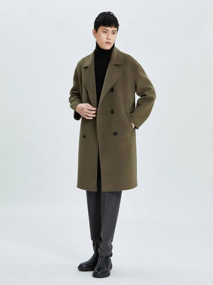 Men's Korean-Style Double-Faced Cashmere Coats