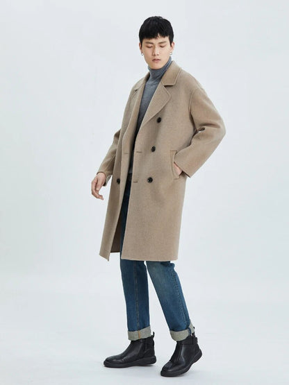 Men's Korean-Style Double-Faced Cashmere Coats