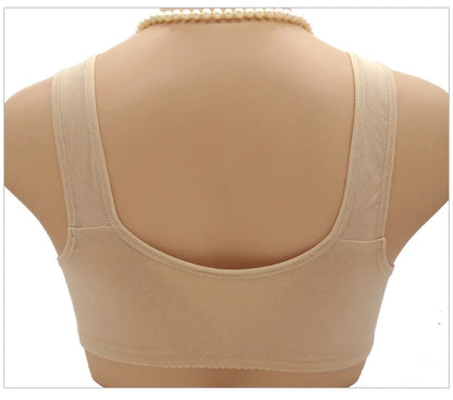 Cotton Front Closure Bra – Wireless Vest-Style Lingerie Bralette for Women