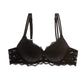 Lace Embroidered Push-Up Bra: Sexy Deep V Style