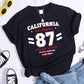 California Est.1997 Street Printed Round Neck T-Shirts