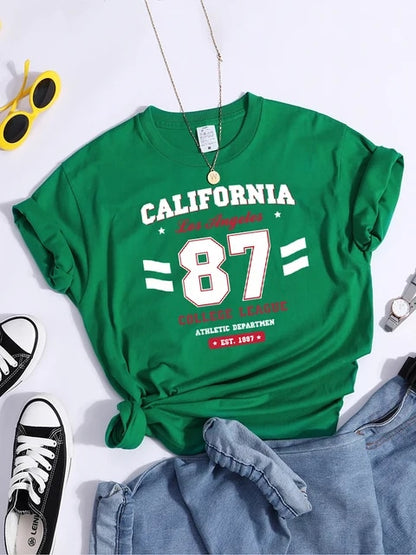 California Est.1997 Street Printed Round Neck T-Shirts