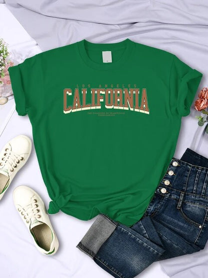 Life is Beginning Los Angeles California Printed Cool T-Shirts