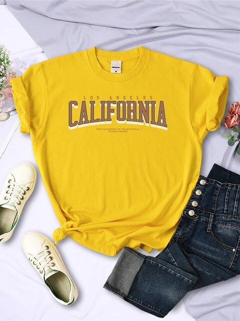 Life is Beginning Los Angeles California Printed Cool T-Shirts