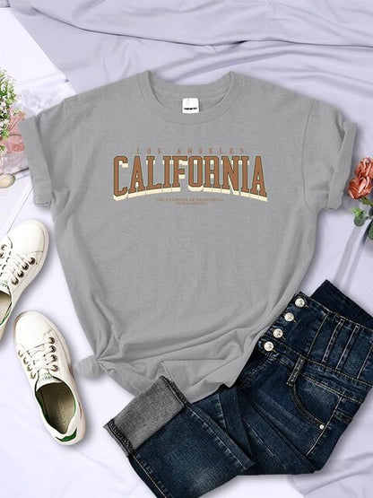 Life is Beginning Los Angeles California Printed Cool T-Shirts