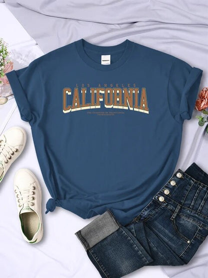 Life is Beginning Los Angeles California Printed Cool T-Shirts