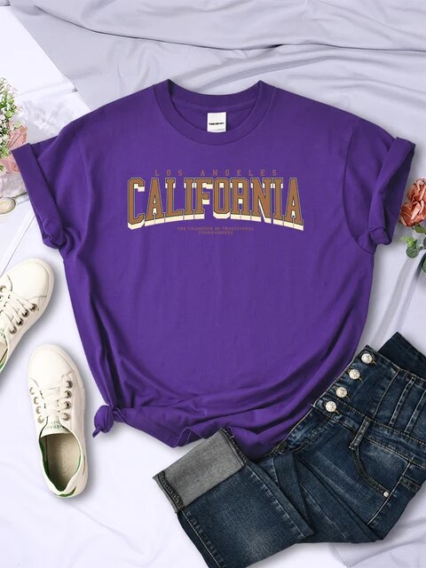 Life is Beginning Los Angeles California Printed Cool T-Shirts