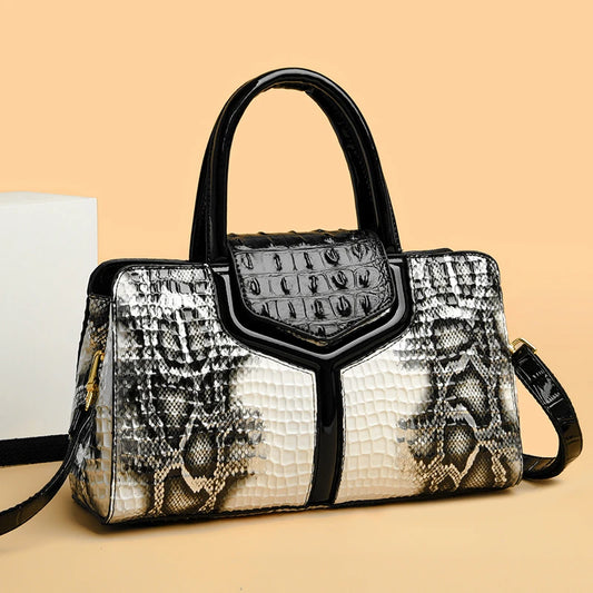 Luxury Snake Skin Style Designer Handbags For Women