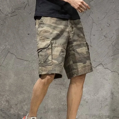 Camouflage Pattern Casual Cotton Men's Cargo Shorts