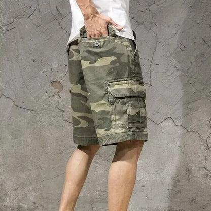 Camouflage Pattern Casual Cotton Men's Cargo Shorts