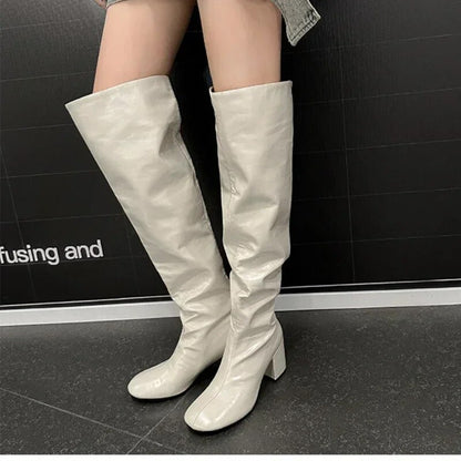 Designer Style Fashionable Over the Knee High Heel Boots For Women