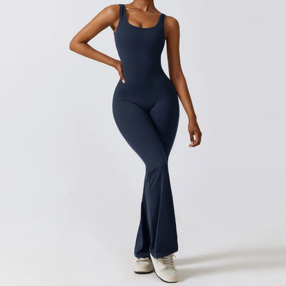 New Women’s Gym Set – Yoga Suit, Fitness Jumpsuit, Stretch Push-Up Workout Bodysuit, Sportswear