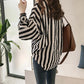 Striped Long Sleeve Women's Blouse: Casual Office Elegance