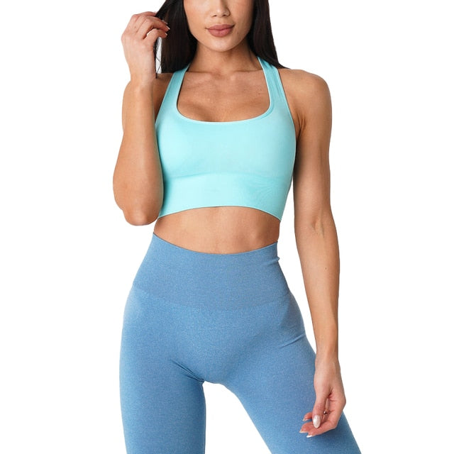 Women Breathable Breast Gym Fitness Tops
