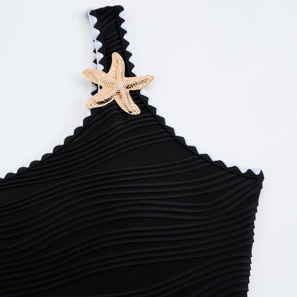 Two Pieces New White Bandage Stripe Bikini