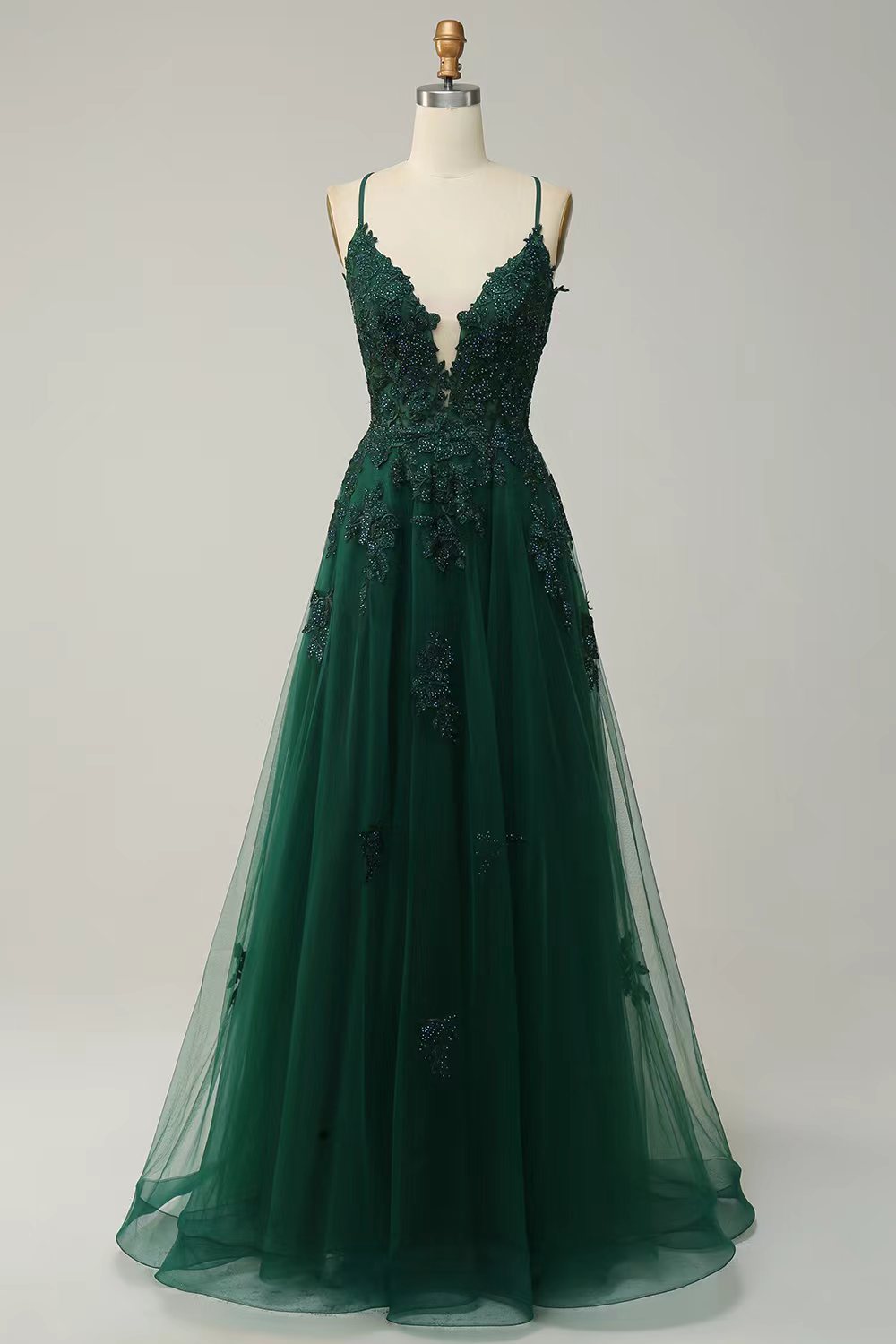 Long Evening Dress with Lace-Up Details | Elegant Dance & Party Dress for Women