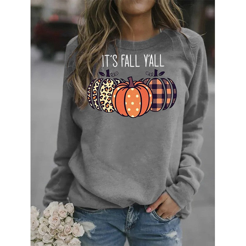 It’s Fall Y’all Pumpkin Sweater – 3D Print Halloween Pullover for Women