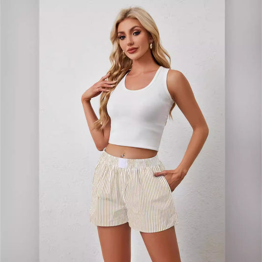 Fashion Casual Striped Shorts – Vibrant Summer Streetwear