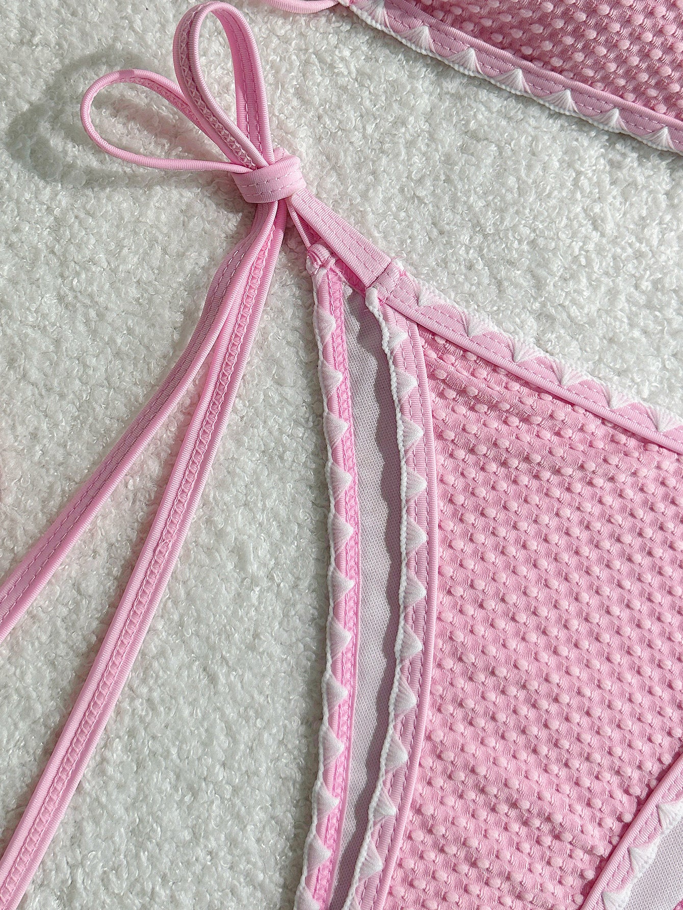 Two Pieces New White Bandage Stripe Bikini