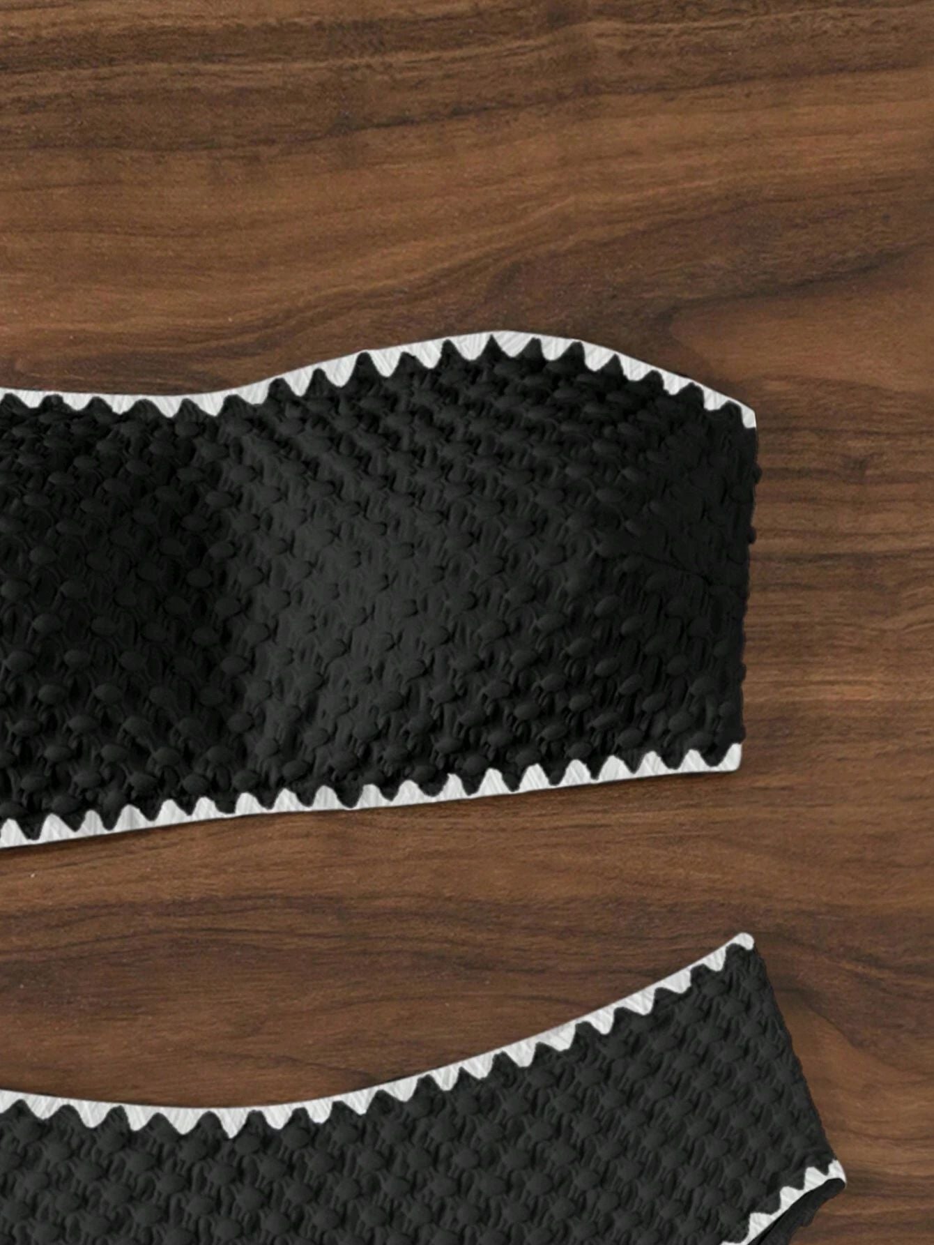 Two Pieces New White Bandage Stripe Bikini