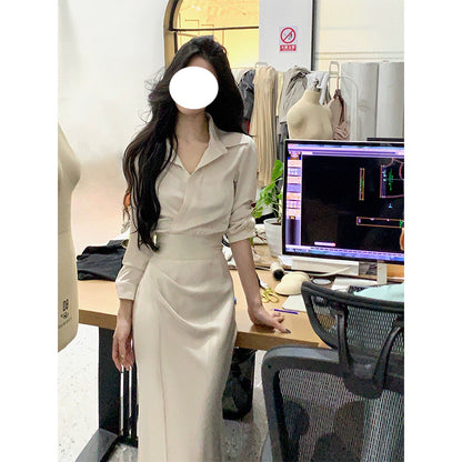 French-Inspired Shirt & Fishtail Skirt Two-Piece Outfit Set | Elegant Officewear Style 2025